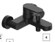 Lusso Bath Mixers Roya Matt Black