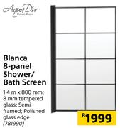 Aqua Dior Blanca 8 Panel Shower/Bath Screen
