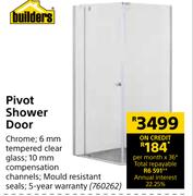 Builders Pivot Shower Door