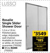 Lusso Rosalie Single Slider Shower Door White