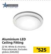Bright Star Aluminium LED Ceiling Fitting