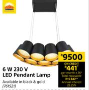 Radiant 6W 230V LED Pendant Lamp