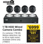 Home Guard 1TB HDD Wired Camera Combo