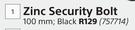 Builders Zinc Security Bolt 757714