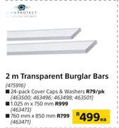 View Protect 2m Transparent Burglar Bars 1.025m x 750mm