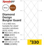 Xpanda DIY Diamond Design Burglar Guard 530mm x 1.27m