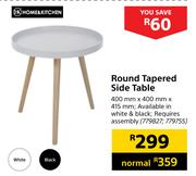 HomeKitchen Round Tapered Side Table 779827, 779755