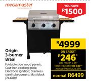 Megamaster Origin 3-Burner Braai 744788