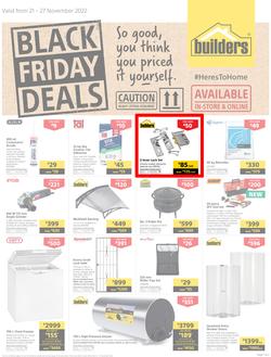 Builders : Black Friday Deals | Valid In Superstores Only (21 November - 27 November 2022), page 1