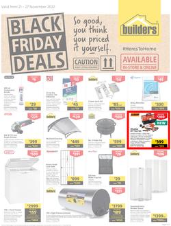 Builders : Black Friday Deals | Valid In Superstores Only (21 November - 27 November 2022), page 1