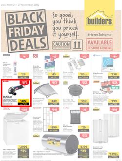 Builders : Black Friday Deals | Valid In Superstores Only (21 November - 27 November 2022), page 1