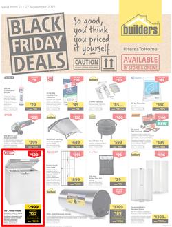 Builders : Black Friday Deals | Valid In Superstores Only (21 November - 27 November 2022), page 1