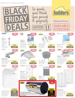 Builders : Black Friday Deals | Valid In Superstores Only (21 November - 27 November 2022), page 1