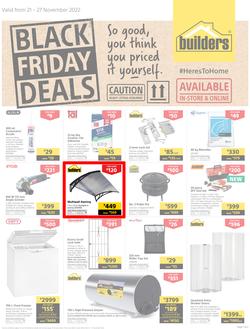 Builders : Black Friday Deals | Valid In Superstores Only (21 November - 27 November 2022), page 1