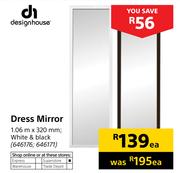 Design House Dress Mirror-1.06m x 320mm Each