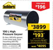 Builders 100L High Pressure Geyser