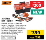 Grip 20 Piece DIY Tool Set