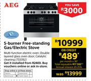 AEG 5-Burner Free-Standing Gas/Electric Stove