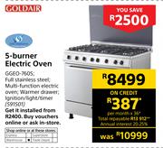 Goldair 5 Burner Electric Oven GGEO-760S