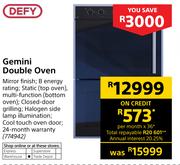 Defy Gemini Double Oven