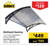 Builders Multiwall Awning-1m x 1.2m