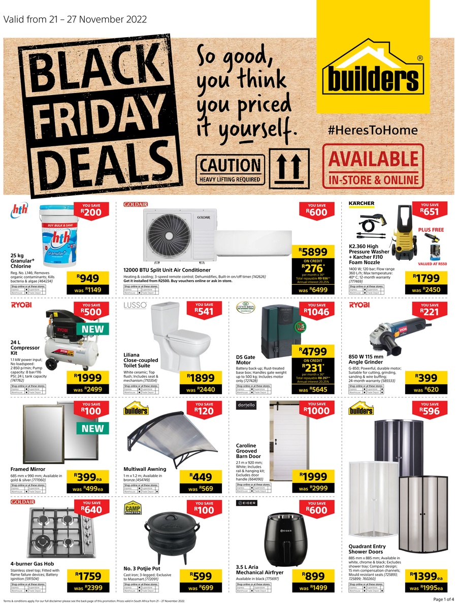 Builders : Black Friday Deals  Valid In Warehouse, Express & Trade Depot  Stores Only (21 November - 27 November 2022) — m.