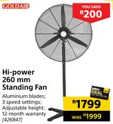 Goldair Hi-Power 260mm Standing Fan
