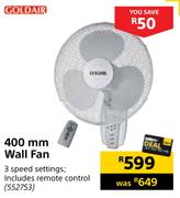 Goldair 400mm Wall Fan