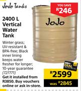 JoJo Tanks 2400L Vertical Water Tank