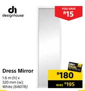 Design House Dress Mirror-1.6m (h) x 320mm (w)