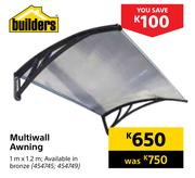 Builders Multiwall Awning 1m x 1.2m
