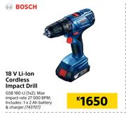 Bosch 18V Li-Ion Cordless Impact Drill