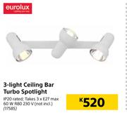 Eurolux 3 Light Ceiling Bar Turbo Spotlight