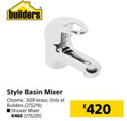 Builders Style Basin Mixer