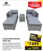 Designhouse 5-Piece Rosa Wicker Patio Set
