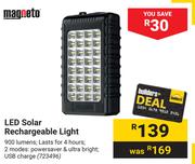 Magneto LED Solar Rechargeable Light