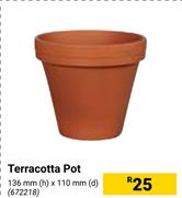 Terracotta Pot 136mm (h) x 110mm (d)