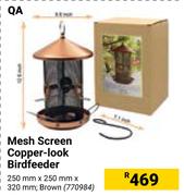 QA Mesh Screen Copper Look Bird Feeder