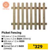 Picket Fencing 600mm x 1.2m