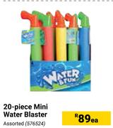 20 Piece Mini Water Blaster Assorted-Each