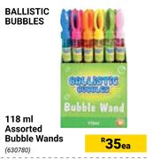 Ballistic Bubbles Assorted Bubble Wands-118ml Each