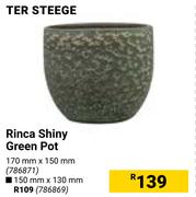 Ter Steege Rinca Shiny Green Pot 786869-150mm X 130mm