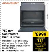 Megamaster 1m Contractor's Built-In Braai 455334