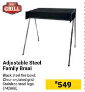 Expert Grill Adjustable Steel Family Braai 742800
