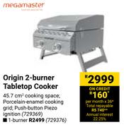 Megamster Origin 2-Burner Tabletop Cooker 729369