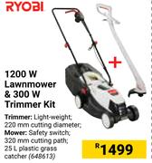 Ryobi 1200W Lawnmower & 300W Trimmer Kit