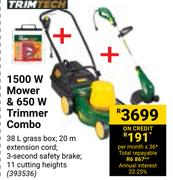 Trimtech 1500W Mower & 650W Trimmer Combo