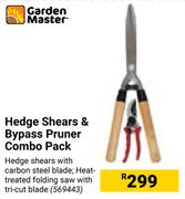 Garden Master hedge Shears & Bypass Pruner Combo Pack