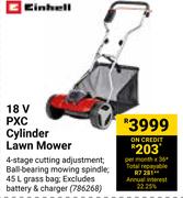 Einhell 18V PXC Cylinder Lawn Mower