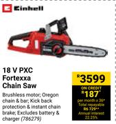 Einhell 18V PXC Fortexxa Chain Saw